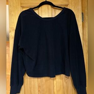 Aerie Black Cropped Sweater